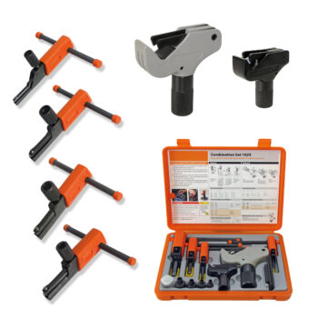 Alles in einem Koffer: Werkzeuge für die Reparatur von Außengewinden und Innengewinden Everything in one suitcase: tools for repairing external threads and internal threads Alles in één koffer: gereedschappen voor het repareren van buiten schroefdraad en interne schroefdraad